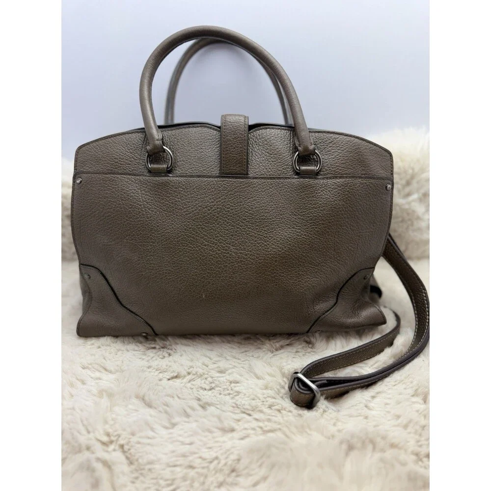 Coach Mercer Satchel Tote Bag Pebbled Leather Brown Shoulder Crossbody Purse - Picture 2 of 16